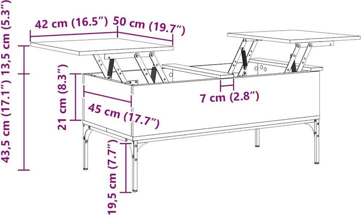 Image du produit vidaXL Couchtisch (100 x 50 x 45 cm)