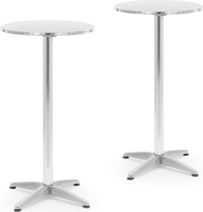 Produktbild Royal Catering 2-in-1 Bistro- und Stehtisch höhenverstell-/klappbar Edelstahl/Aluminium 2 St.