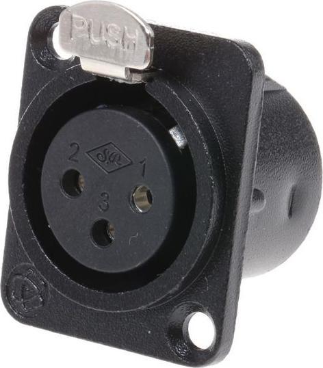Produktbild RS PRO Einbaubuchse XLR schwarz 3-polig