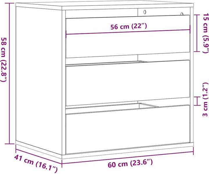 Image du produit vidaXL Kommode (60 x 41 x 58 cm)