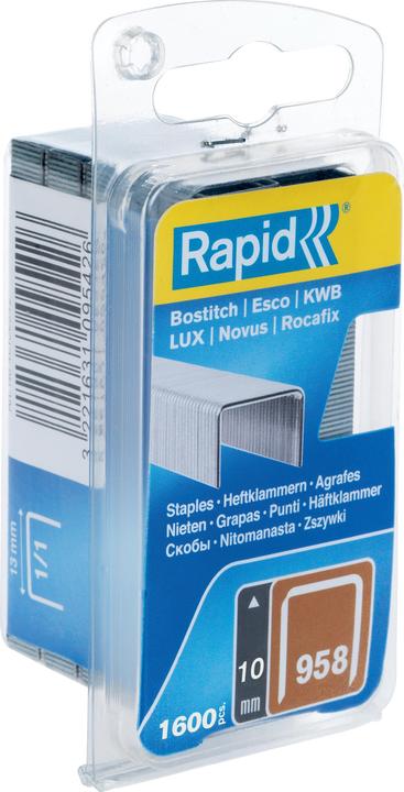 Rapid 40109543 No. 958 Thin wire staples 10 mm 1,600 pieces