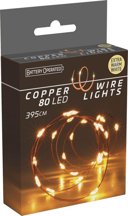 Actual product image Fs-Star LED fairy lights micro LED 80 warm-white copper wire (3.95 m)