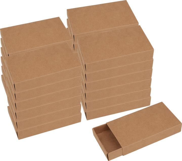 Image du produit VBS Boîtes d'allumettes "papier kraft", 11 cm, 24 pièces (11 x 6,5 cm)