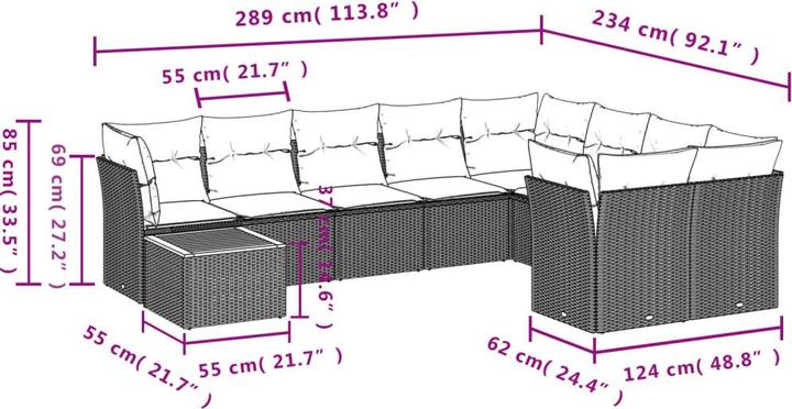Produktbild vidaXL Garten Sofagarnitur