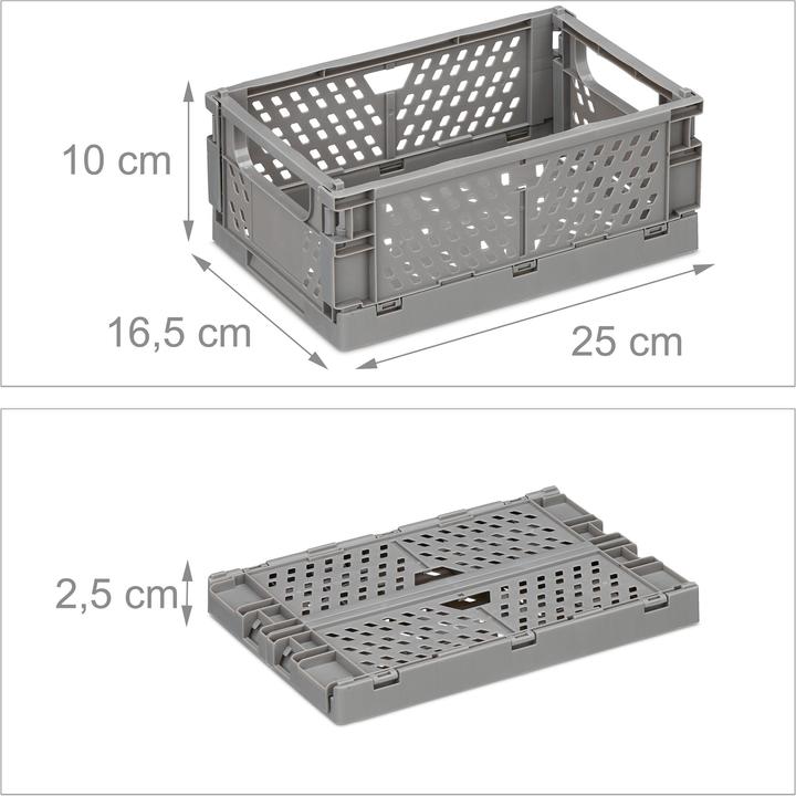 Produktbild Relaxdays 2x Klappbox (25 x 16.5 x 10 cm, 3.33 l)