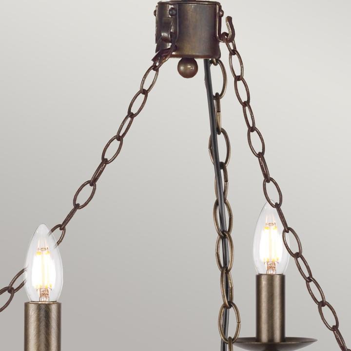 Actual product image Elstead Lighting Cromwell chandelier E14 6-light old bronze, Made in UK (81 cm)