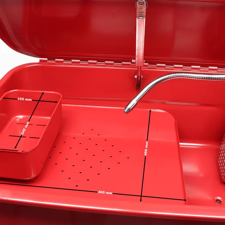 Image du produit Wiltec Laveur de pièces 75,7L acier Laveur de pièces sur roulettes