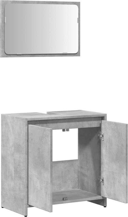 Immagine prodotto vidaXL 2-tlg. Badmöbel-Set Betongrau Holzwerkstoff