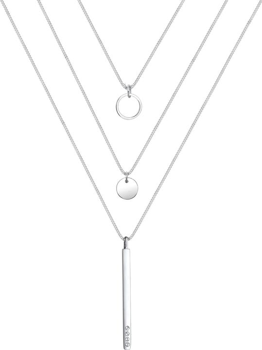 Immagine prodotto Elli Geo, Cerchio, Strato, Rettangolo (Cristallo di vetro, Argento 925, 40 cm)