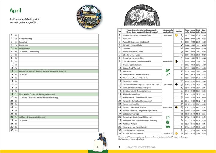 Produktbild Lahrer Hinkender Bote 2026 (15 x 21 cm)