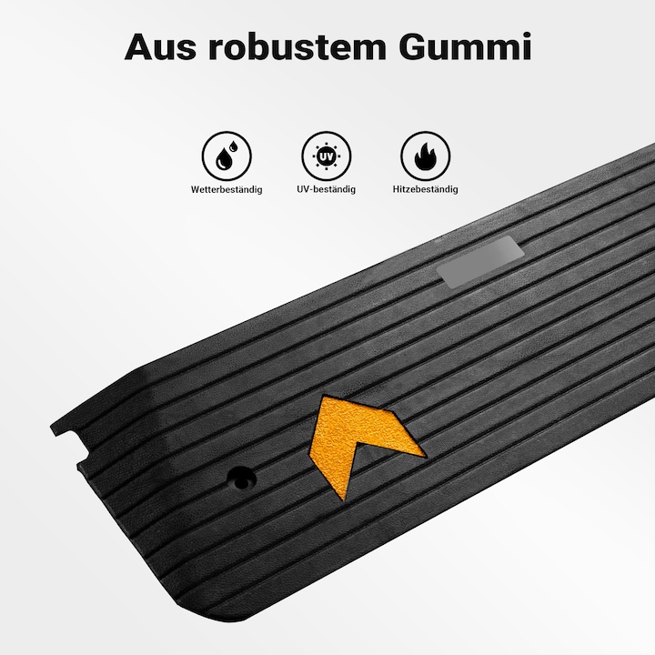 Immagine prodotto Wiltec Rampa di soglia in gomma 1100x320x38mm Rampa 50t Rampa di accesso per sedia a rotelle auto