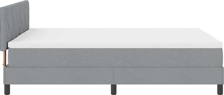 Actual product image VidaXL Box spring bed with mattress & LED light grey 160x200 cm fabric (160 x 200 cm)