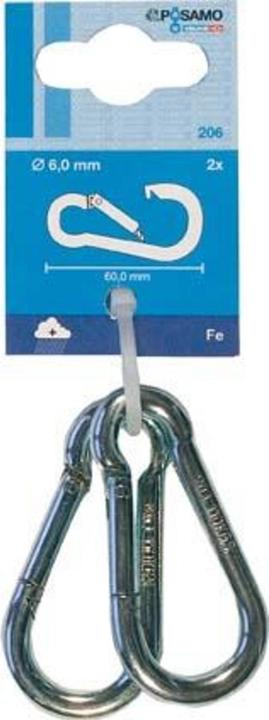 Magni Pösamo snap hook galvanised steel 70 x 7.a 1 piece