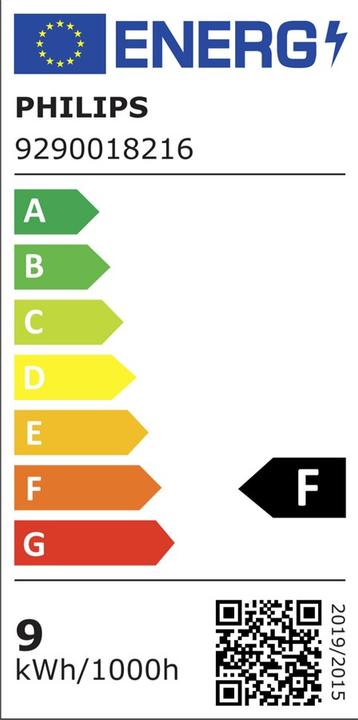 Energie-Label Philips Hue White BT Erweiterung (E27, 9.50 W, 806 lm, 1 x, F)