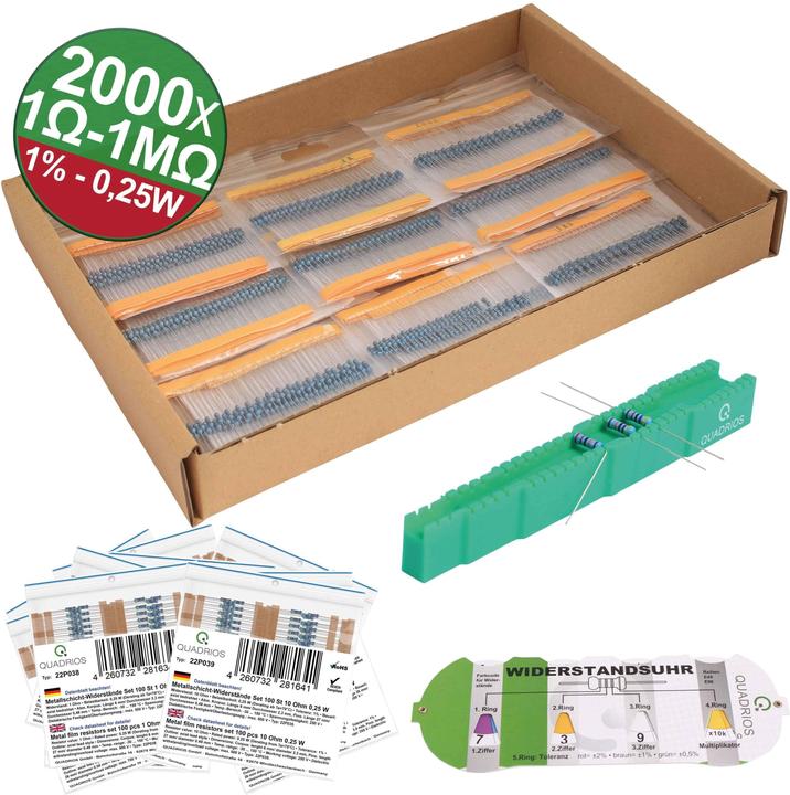 Actual product image Quadrios 23P129 23P129 Metal film resistor axial leaded 0.25 W 1 % 200