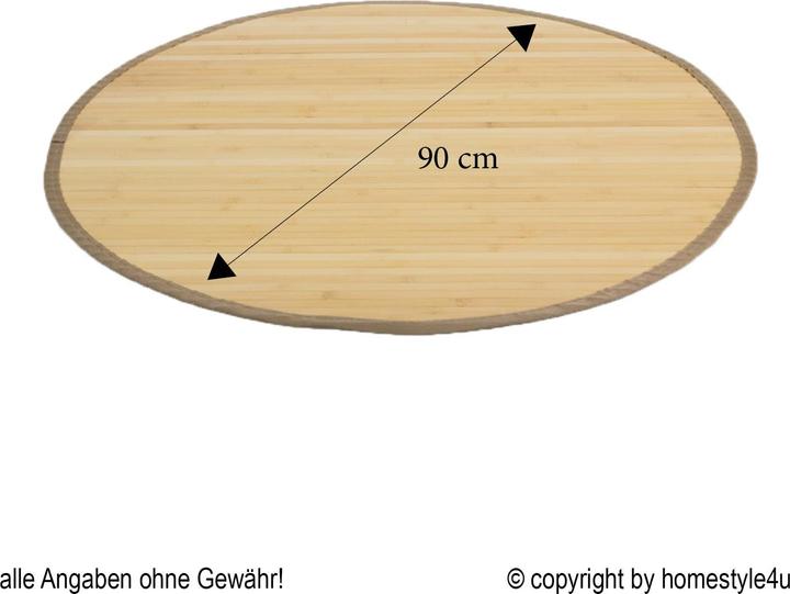 Actual product image Greendeco Bamboo mat 90cm round natural (90 x 90 cm)