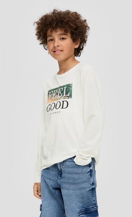 Produktbild s.Oliver T-Shirt Langarmshirt mit Frontprint (M)