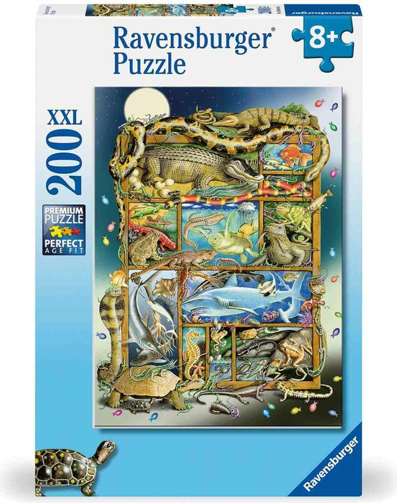 Actual product image Ravensburger Children's jigsaw puzzle - 12000866 Reptiles on the shelf - 200 piece XXL jigsaw puzzle for (200 pieces)