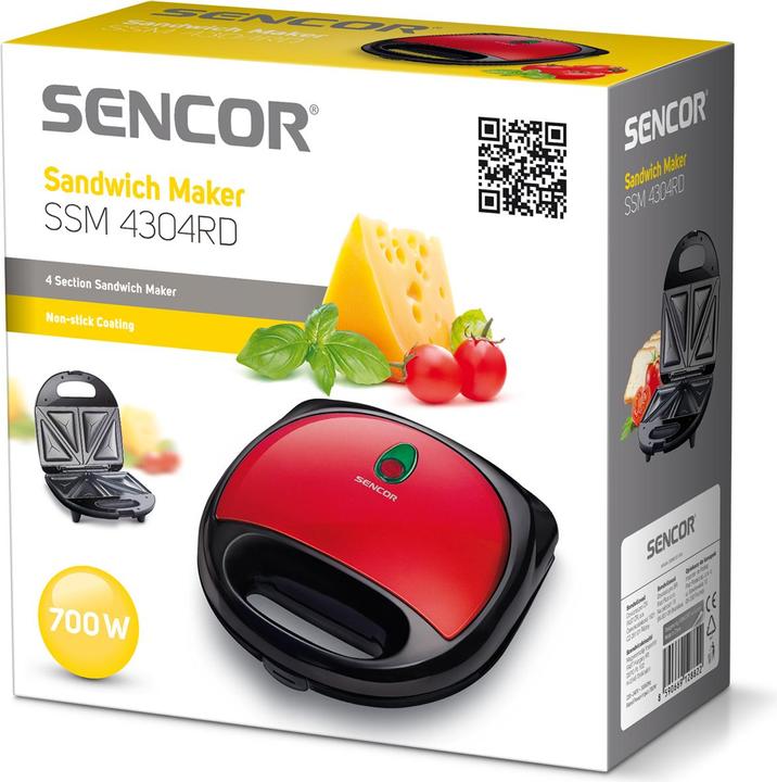 Produktbild Sencor SSM 4304RD sandwich maker Black, Red