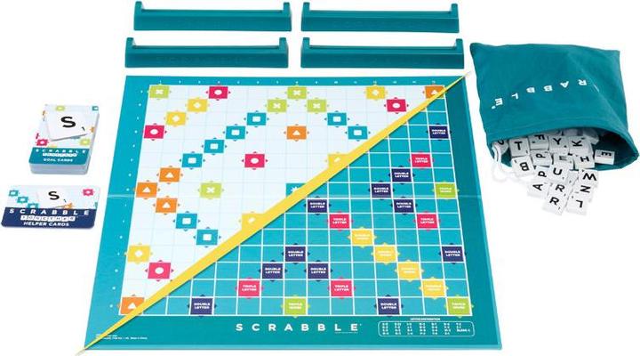 Produktbild Mattel Επιτραπέζιο Scrabble 2 σε 1 για 2-4 Παίκτες 8+ Ετών (Ελληνική Έκδοση) HXW06