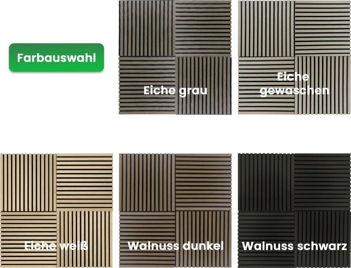 Produktbild Endorphin 1 Stück Akustikpaneel Muster quadratisch Holzfunier Wallnuss schwarz (3 Stk.)