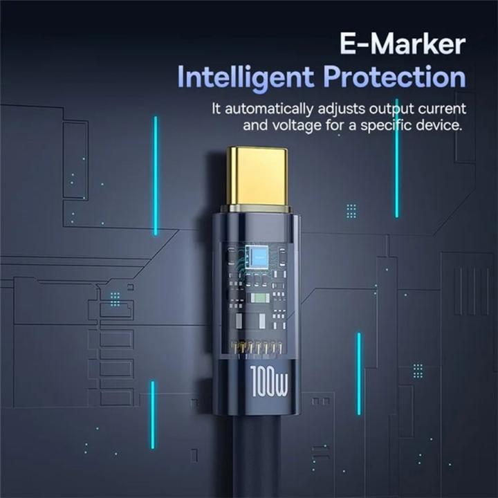 Produktbild Baseus USB-C to USB-C Cable Explorer, 100W, 5A, 1m, Navy (1 m, 100 W)