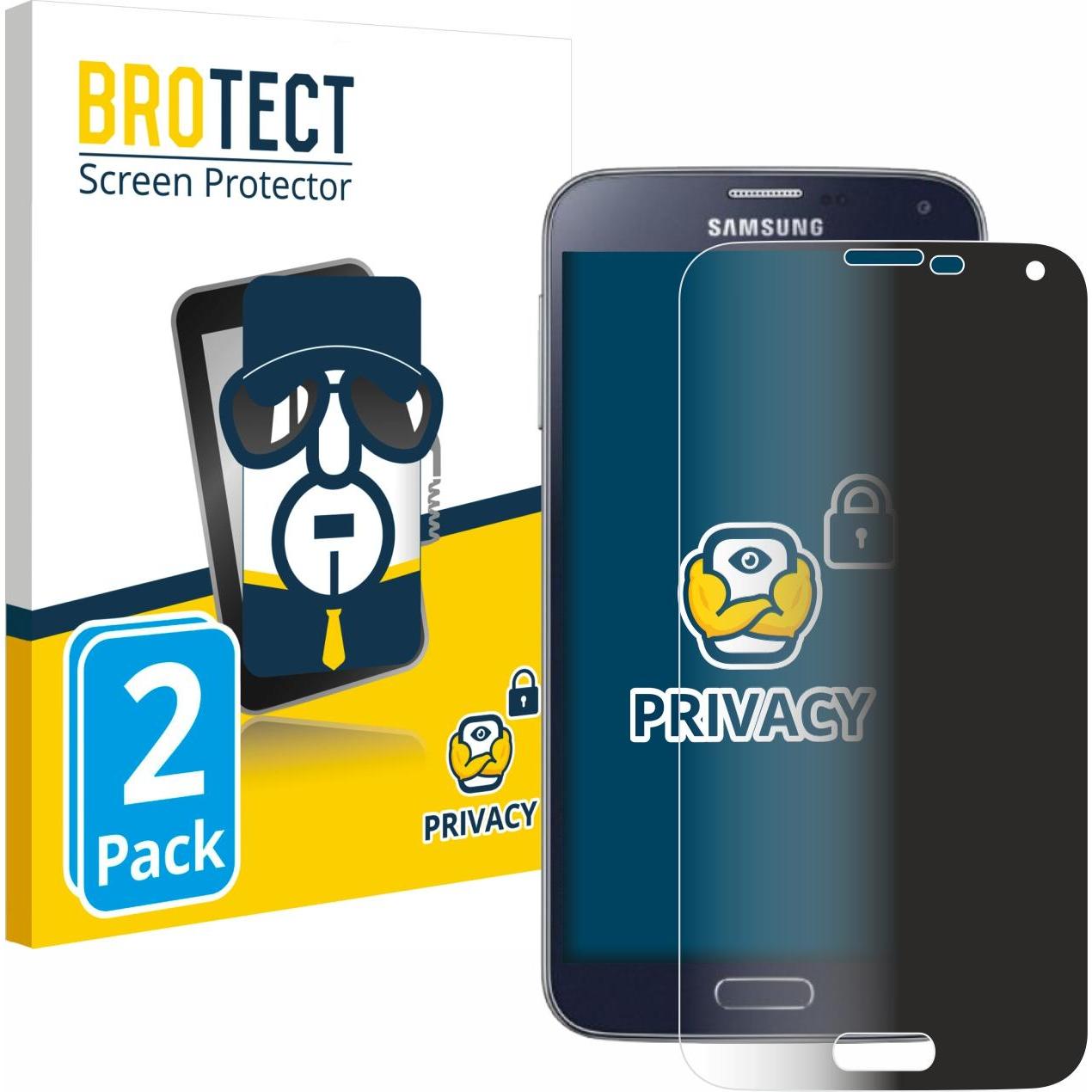 BROTECT Sichtschutzfolie Anti-Spy Privacy Folie Blaulicht-Schutz (2 Stück, Samsung Galaxy S5 Neo), Smartphone Schutzfoli...