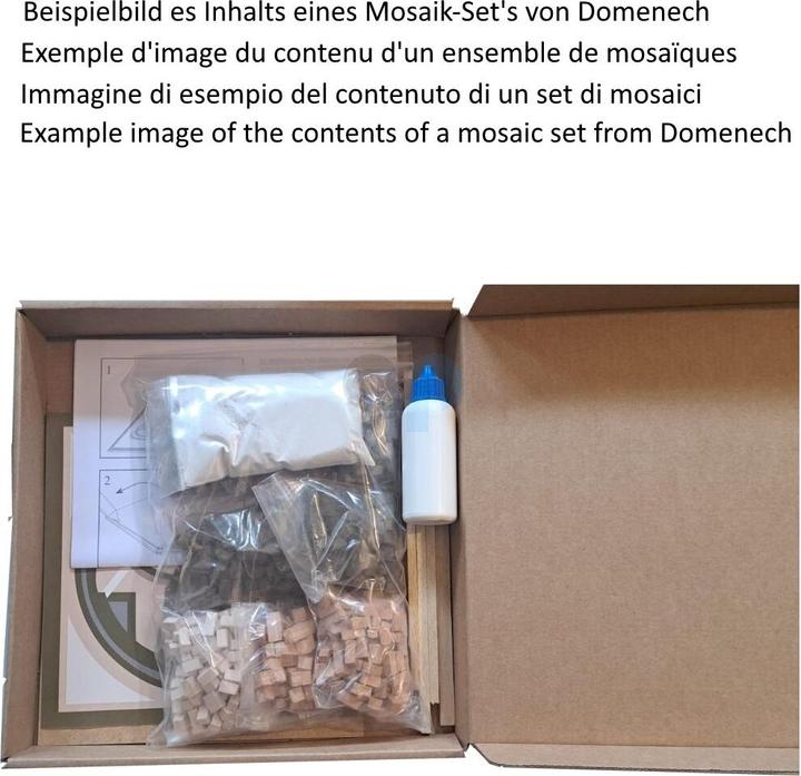 Image du produit Block Cuit. Mosaïque de pierre céramique - Signe du zodiaque Verseau (21 x 21 cm)