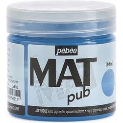 Pebeo, Künstlerfarbe + Bastelfarbe, Acrylic Mat Pub (Cyan, 140 ml)