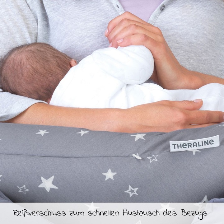 Produktbild Theraline Stillkissen "Das Original" mit Polyester Hohlfaser Füllung inkl. Bezug 190 cm (190 cm)