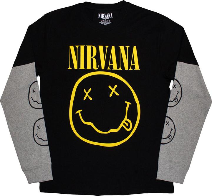 Produktbild Nirvana Yellow Happy Face Sleeve Print (Longsleeve) (M)