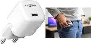 Actual product image Ansmann Home Charger HC120PD GaN Mini, 3A/20W USB-C 1001-0153 (20 W, 1 portion)