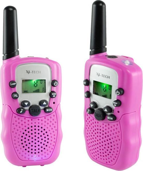 X4 TECH Walkie Talkie set of 2 pink (3 km)