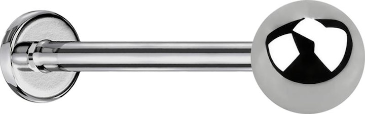 Immagine prodotto Star Piercing Labret Micro Threadless argento con pallina (Titanio G23, senza ottone)