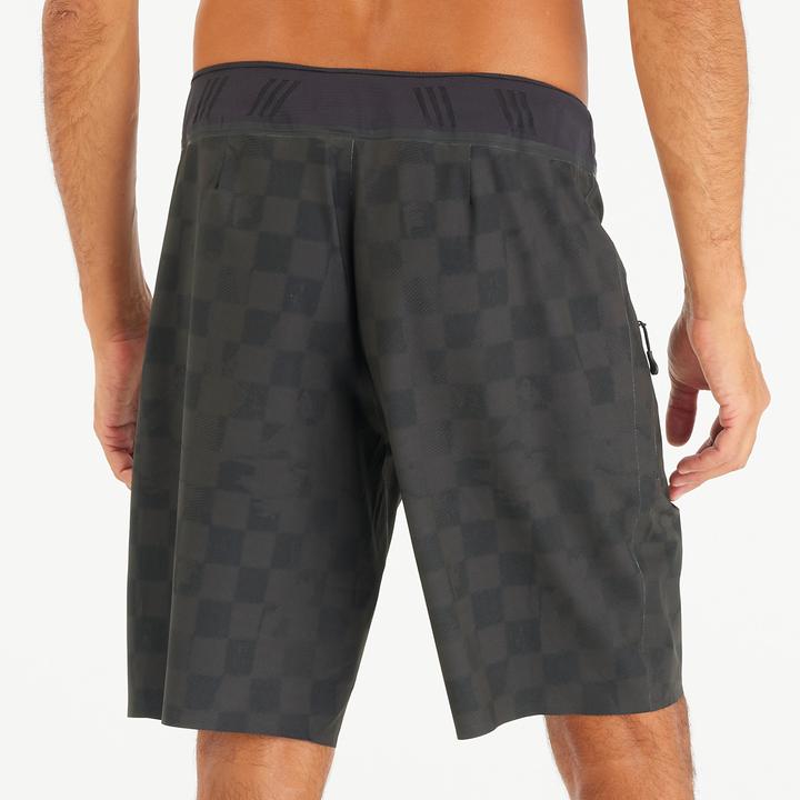 Immagine prodotto Olaian Boardshorts Herren lang Morpho Checky 20" schwarz (40)