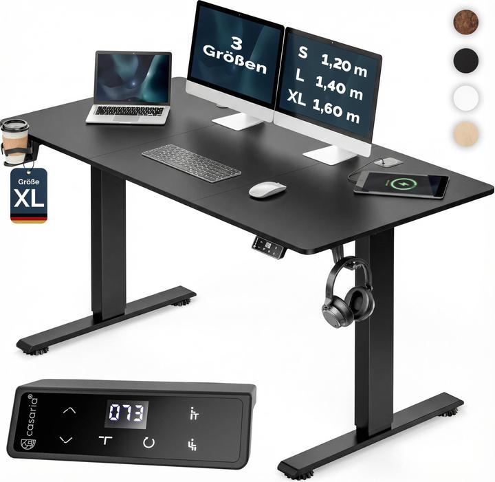 Casaria Höhenverstellbarer Schreibtisch