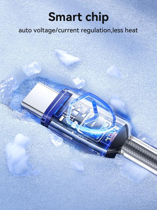 Produktbild Joyroom S-A42 Crystal Clear Series Fast Charging Data Cable Type-C to Type-C 60W 1.2m Black (1.20 m, 60 W)