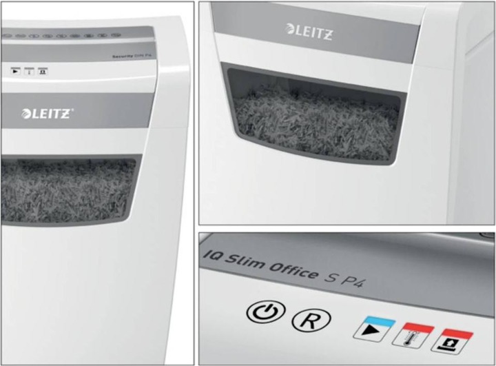 Produktbild Leitz IQ Office S EU Aktenvernichter 12 Blatt Partikelschnitt 4 x 28 mm P-4 23 l (Partikelschnitt)