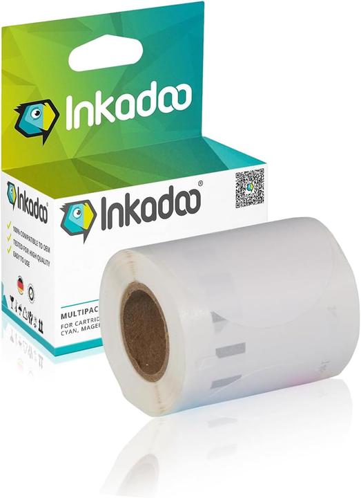 Produktbild Inkadoo Kompatibel zu Dymo 14681 / S0719250 Etikett, weiss, passend für Dymo Labelwriter 4 XL, Dymo