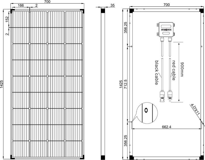 Produktbild Enjoy solar Monokristallines Solarmodul 190W/12V (190 W, 12 kg)
