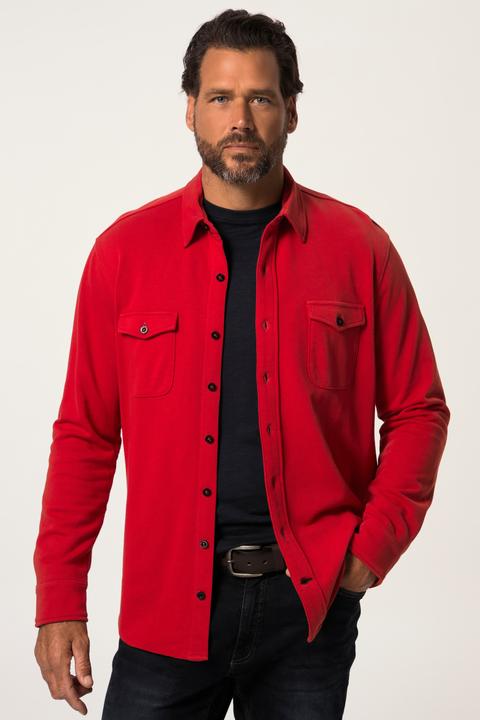 Immagine prodotto JP1880 Camicia dalla vestibilità moderna in felpa con maniche lunghe e colletto ad apertura inglese (3XL)