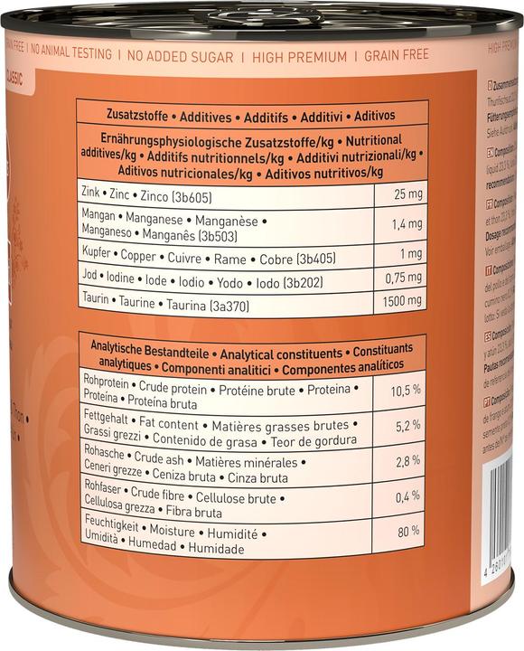 Image du produit Catz Finefood No.25 Poulet & thon (Adulte, 6 pcs, 800 g)