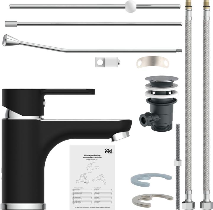 Immagine prodotto Eisl Rubinetto bagno DIZIANI Miscelatore per lavabo Cromo nero opaco Miscelatore monocomando NI075DINBCR