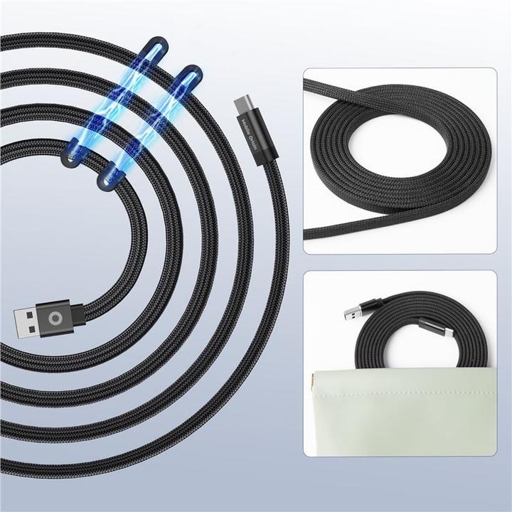 Image du produit Mobile Origin Câble original breveté magnétique USB-A vers USB-C - 1m - Noir (1 m, USB 2.0)