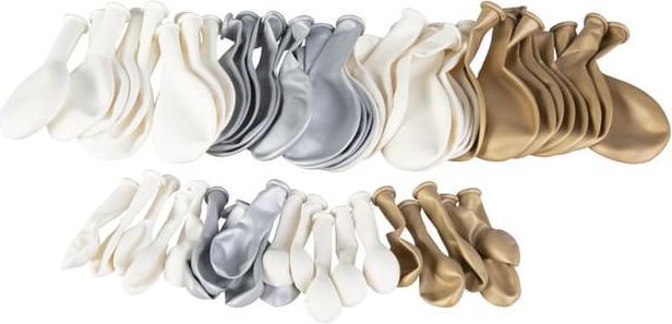 Actual product image Globos Europe DIY - Balloon garland - white-silver-gold (1 x)