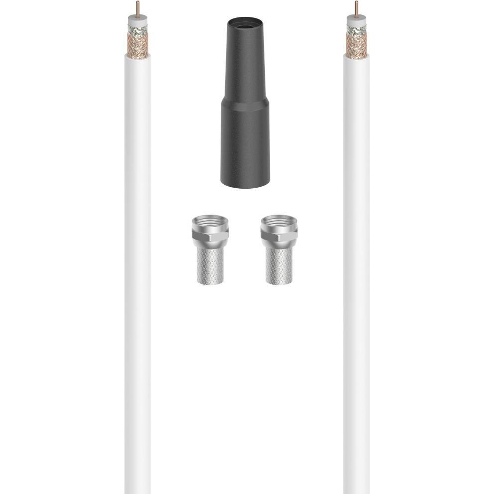Hama SAT-Anschluss-Kit, 100 dB, 10 m (100 dB, Antennenkabel), Antennenkabel