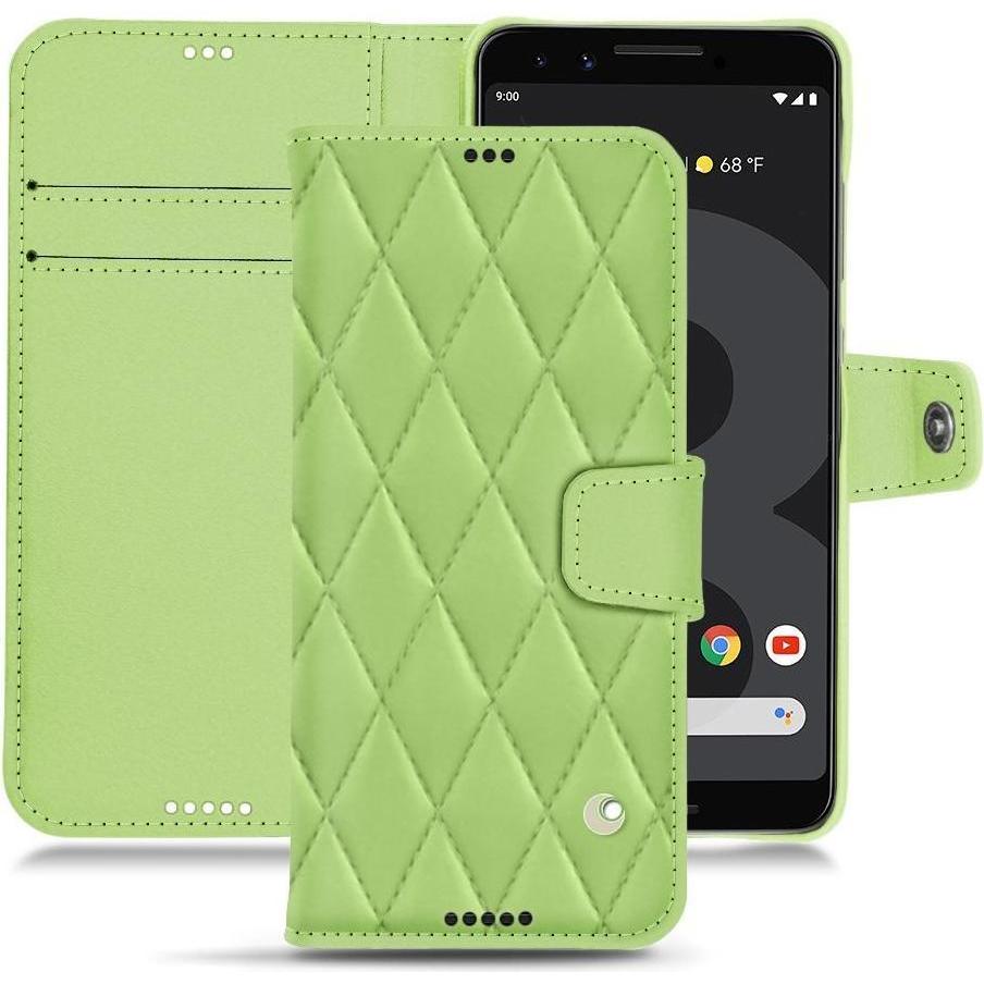 Noreve Lederschutzhülle Wallet (Google Pixel 3 XL), Smartphone Hülle, Grün