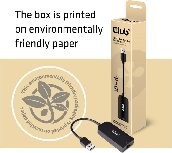 Actual product image Club 3D USB 3.2 Gen1 Type A on RJ45 (USB 3.2, RJ45 (1x))