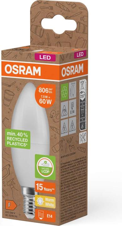 Produktbild Osram LED Pcr Lamps With Classic B (E14, 806 lm, 6x)