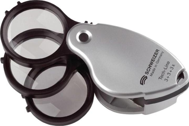 Produktbild Schweizer Einschlaglupe Tech-Line Vergrösserung 3x+5x=8x Linsen-Ø 38 mm